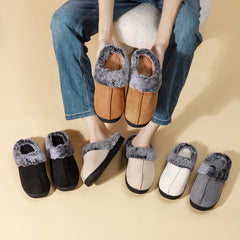 Women's Faux Fur Lined Platform Clog Slippers - Black (US 5-14)