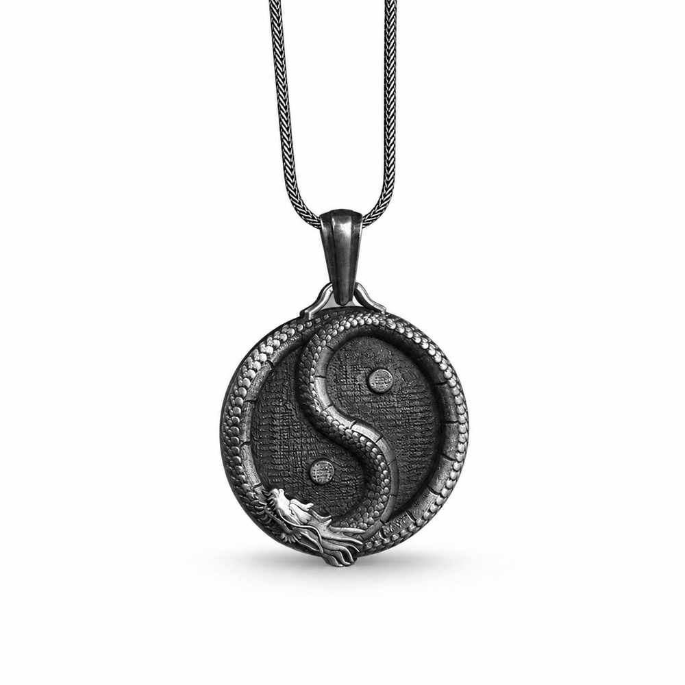 black minimal pendant on white background