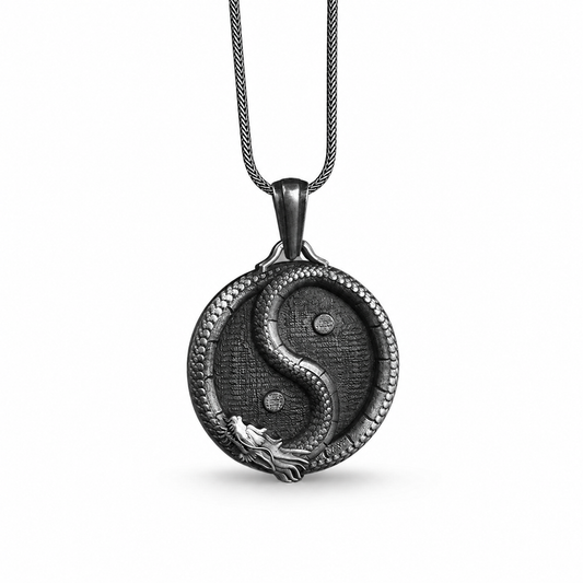black minimal pendant on white background
