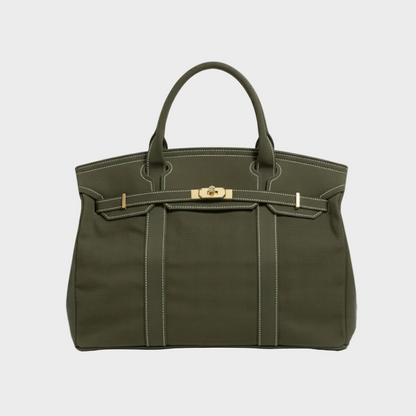 Women’s Structured Canvas Tote Bag – Spacious Top-Handle Carry for Work and Weekend Use