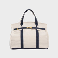 Women’s Structured Canvas Tote Bag – Spacious Top-Handle Carry for Work and Weekend Use