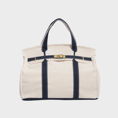 Women’s Structured Canvas Tote Bag – Spacious Top-Handle Carry for Work and Weekend Use