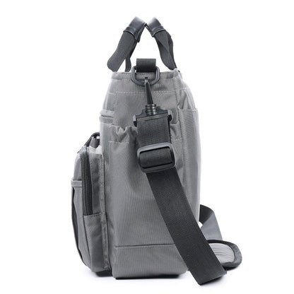 Men’s Multi-Pocket Nylon Laptop Messenger Bag – Spacious Crossbody Work Bag with Organised Compartments