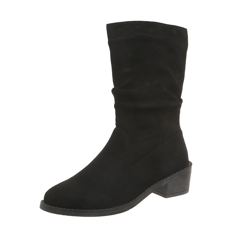 Women's Heeled Thick-Sole Knee-High Boots