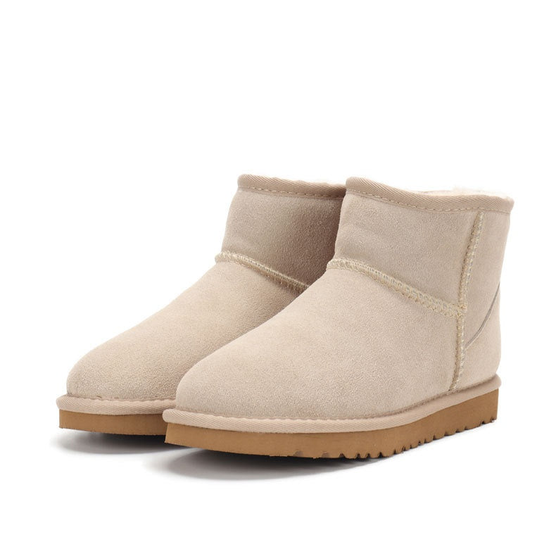 Women's Suede-Look Snow Boots - Chocolate