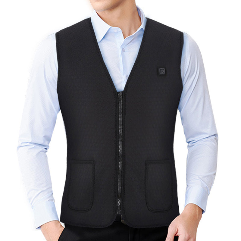 Men’s Electric Heated Vest – Slim Full-Zip Winter Layer with Adjustable Heat Control