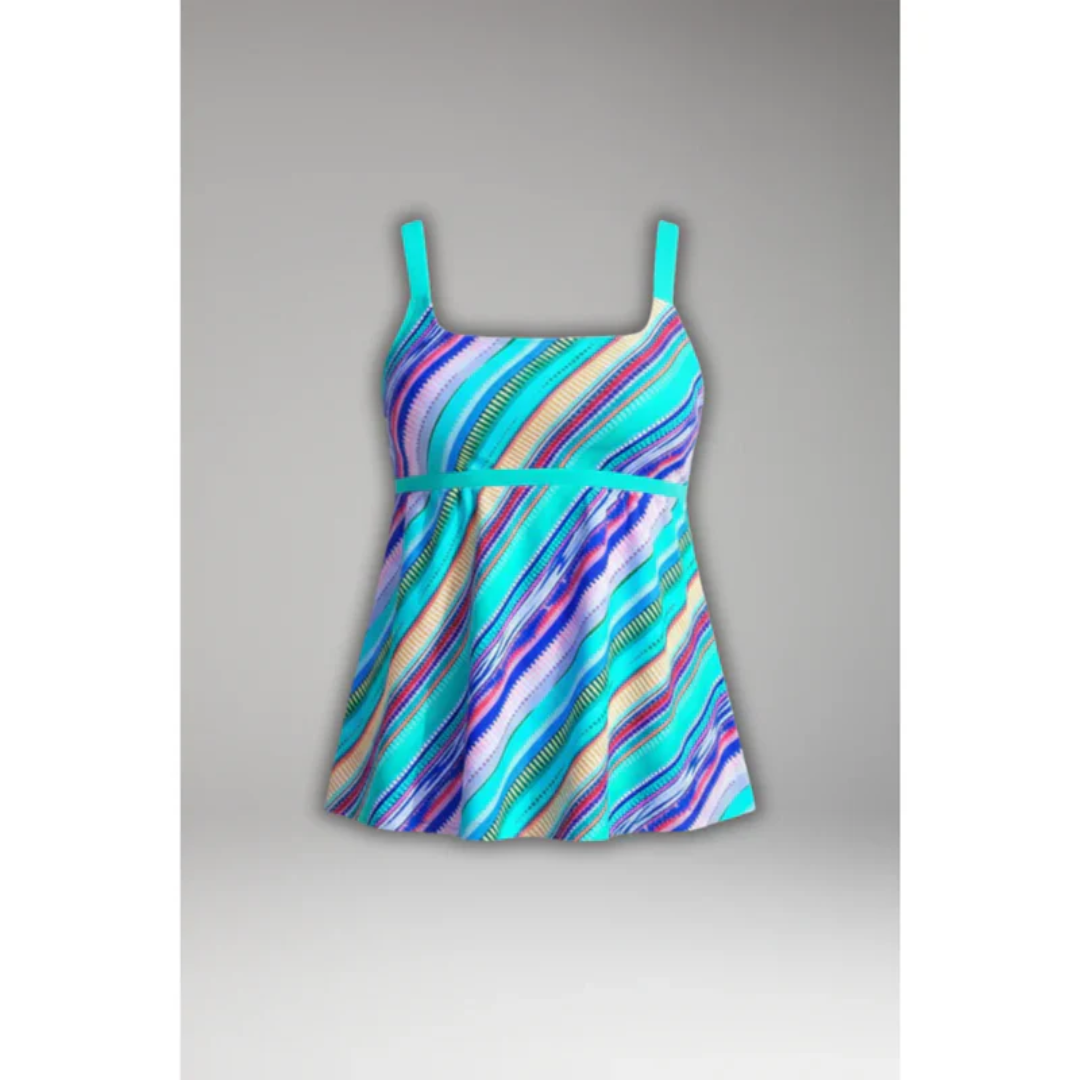 Women’s Printed Tankini Set – Comfortable Summer Swimwear for Beach and Pool