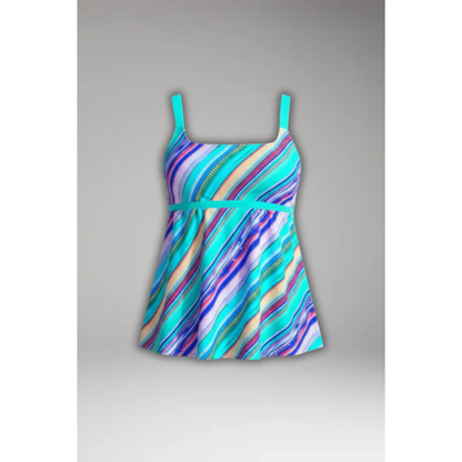 Women’s Printed Tankini Set – Comfortable Summer Swimwear for Beach and Pool