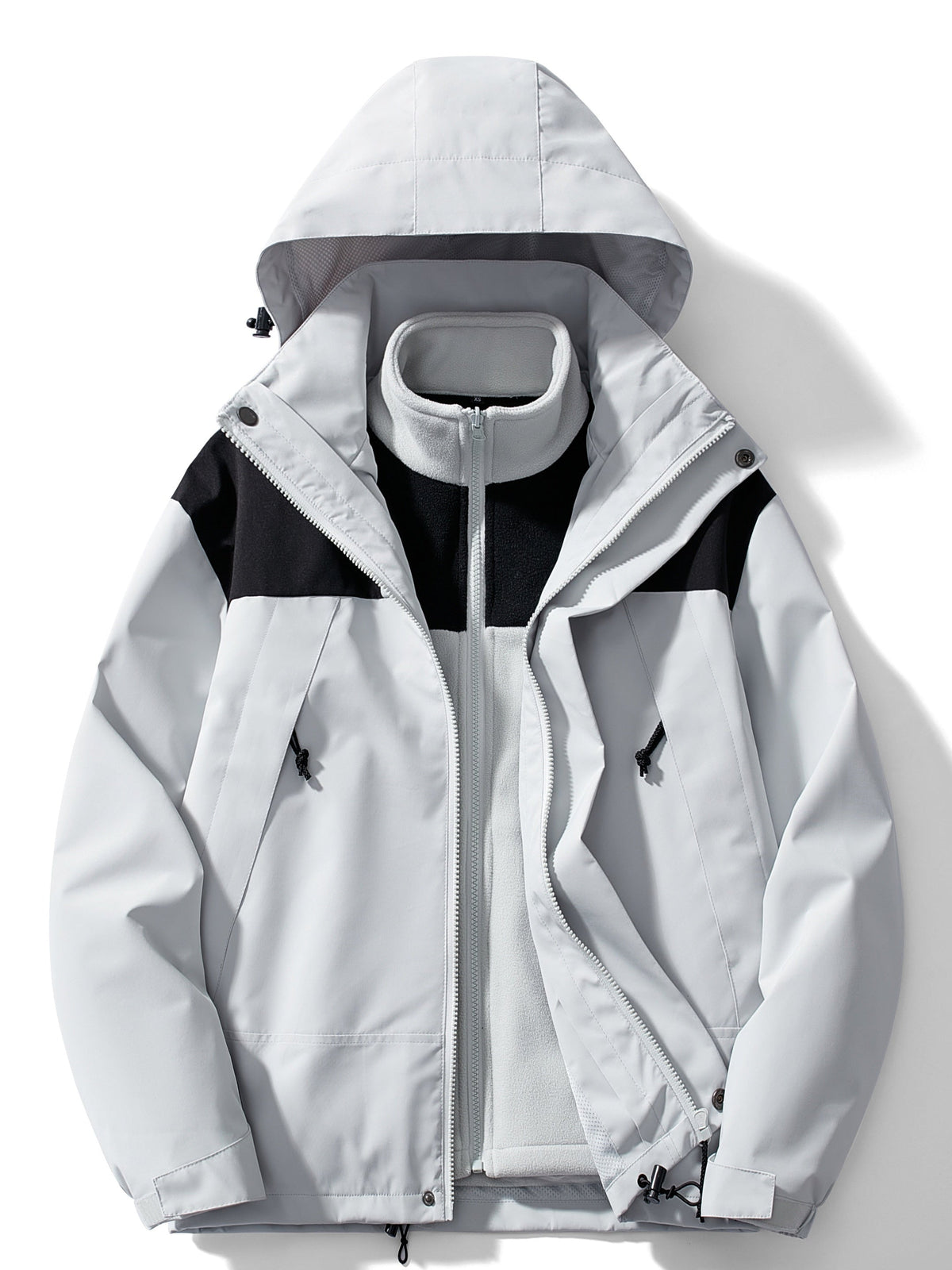 Women’s 3-in-1 Fleece-Lined Outdoor Jacket – Hooded Layer for Versatile Winter Wear