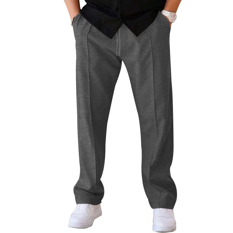 Men’s Pleated Wide-Leg Trousers – Lightweight Relaxed Pants for Everyday Wear