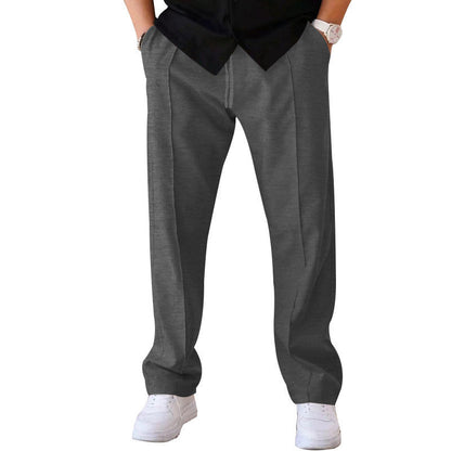 Men’s Pleated Wide-Leg Trousers – Lightweight Relaxed Pants for Everyday Wear