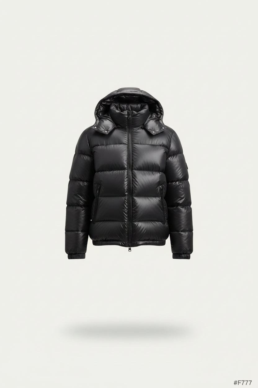 Men’s Sherpa Lined Quilted Jacket with Hood – Warm Puffer Coat for Outdoor & Streetwear