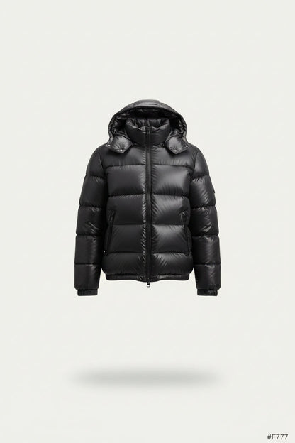 Men’s Sherpa Lined Quilted Jacket with Hood – Warm Puffer Coat for Outdoor & Streetwear