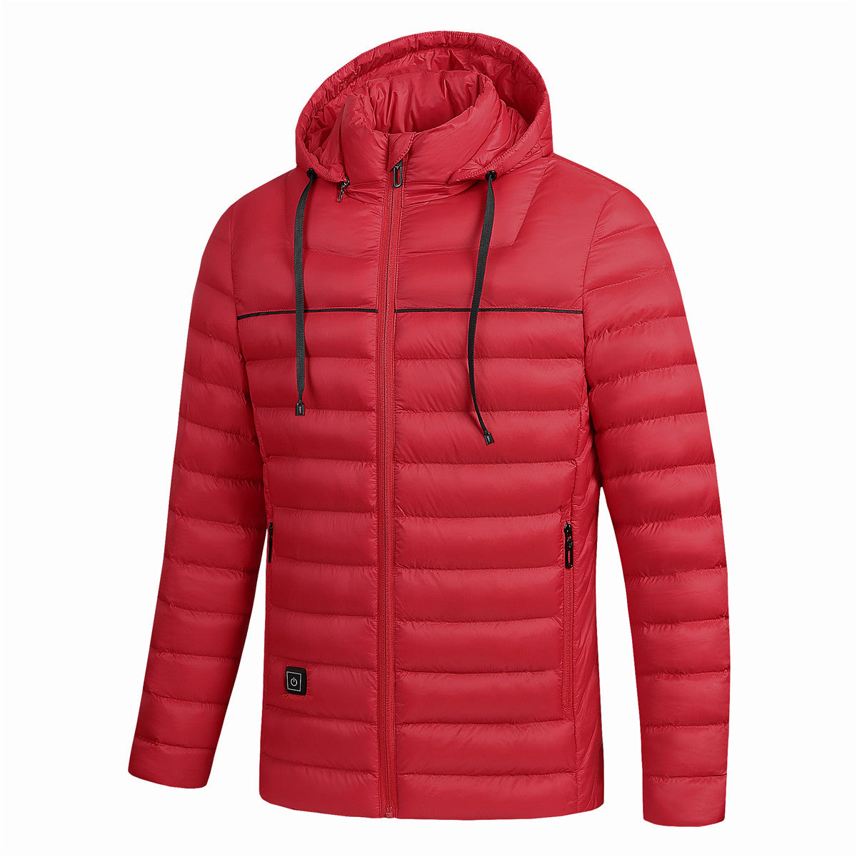 Men’s USB-Heated Hooded Puffer Jacket – Water-Resistant Insulated Winter Coat with Adjustable Heat Zones
