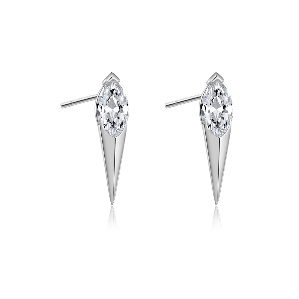 VARIANT|Silver/White|925 silver rivet studs – Silver / White