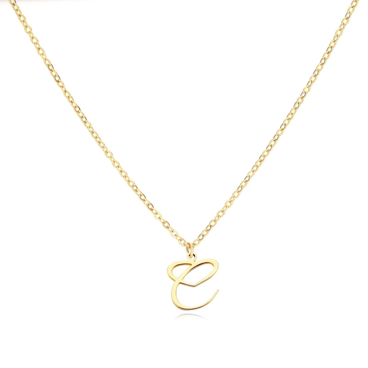 Women’s Initial Heart Pendant Necklace – Gold-Tone Stainless Steel Letter Charm for Personalised Everyday Wear and Gifting