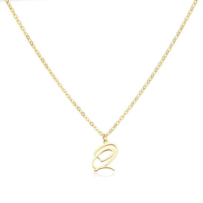 Women’s Initial Heart Pendant Necklace – Gold-Tone Stainless Steel Letter Charm for Personalised Everyday Wear and Gifting