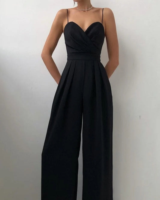 Women’s Wide Leg Jumpsuit – Wrap Front Evening Style for Weddings and Events
