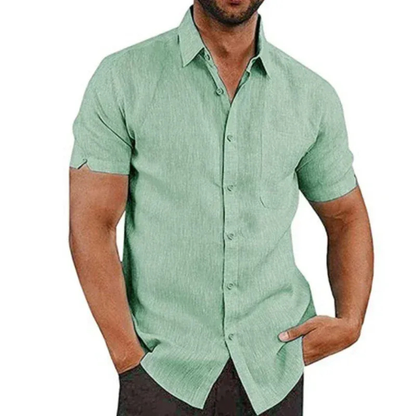Men’s Short-Sleeve Summer Shirt – Relaxed Button-Up for Casual Everyday Wear