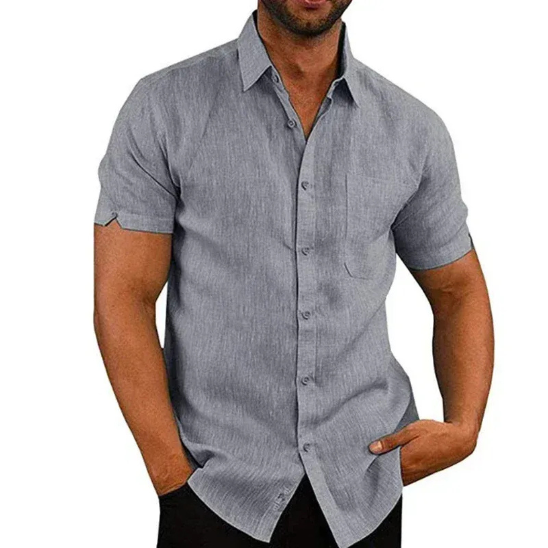 Men’s Short-Sleeve Summer Shirt – Relaxed Button-Up for Casual Everyday Wear