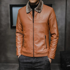 Men’s Faux-Fur Collar Jacket – Windproof Winter Layer for Cold-Weather Everyday Wear