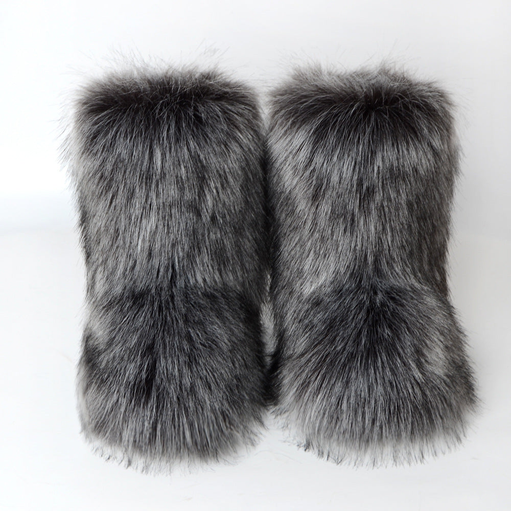 Women's Faux Fur Lined Snow Boots - Big Red