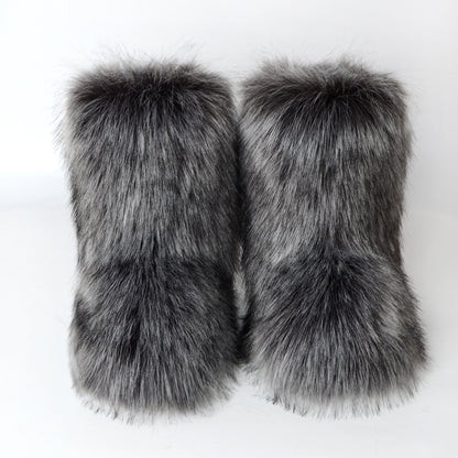 Women's Faux Fur Lined Snow Boots - Big Red