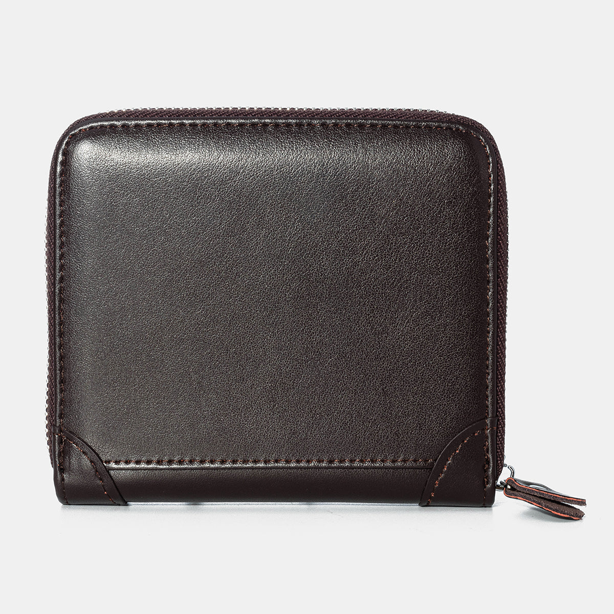 Men’s Genuine Leather RFID Wallet – Large-Capacity Zip-Around Card Organiser with Photo Pockets