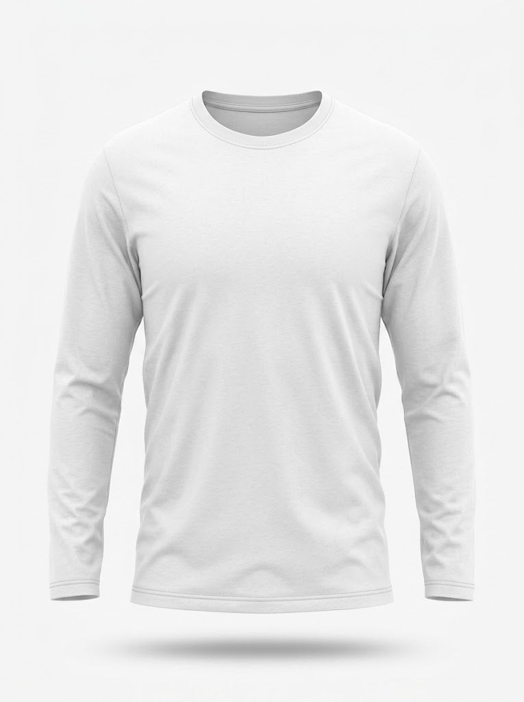 Men’s Crew-Neck Long-Sleeve T-Shirt – Lightweight Everyday Casual Essential