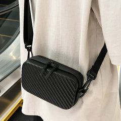 Men’s Hard-Shell Crossbody Bag – Compact Waterproof Storage for Travel and Daily Use