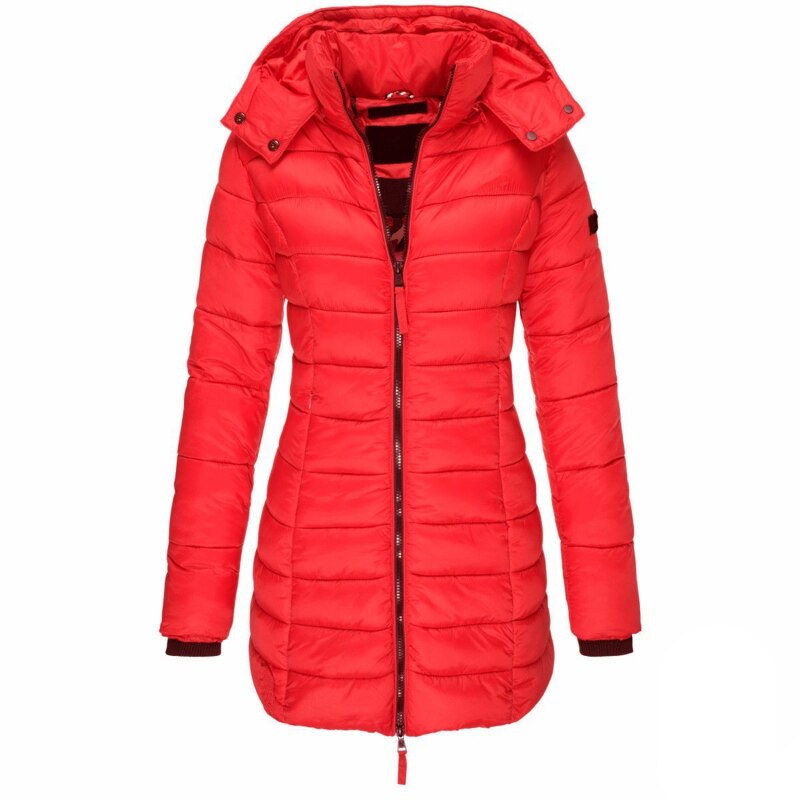 Women’s Hooded Longline Puffer Parka – Water-Repellent Insulated Layer for Everyday Winter Wear