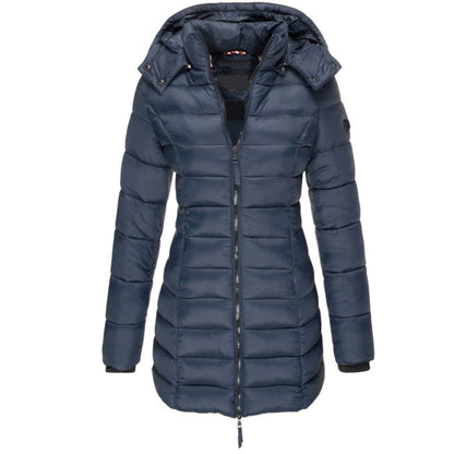 Women’s Hooded Longline Puffer Parka – Water-Repellent Insulated Layer for Everyday Winter Wear