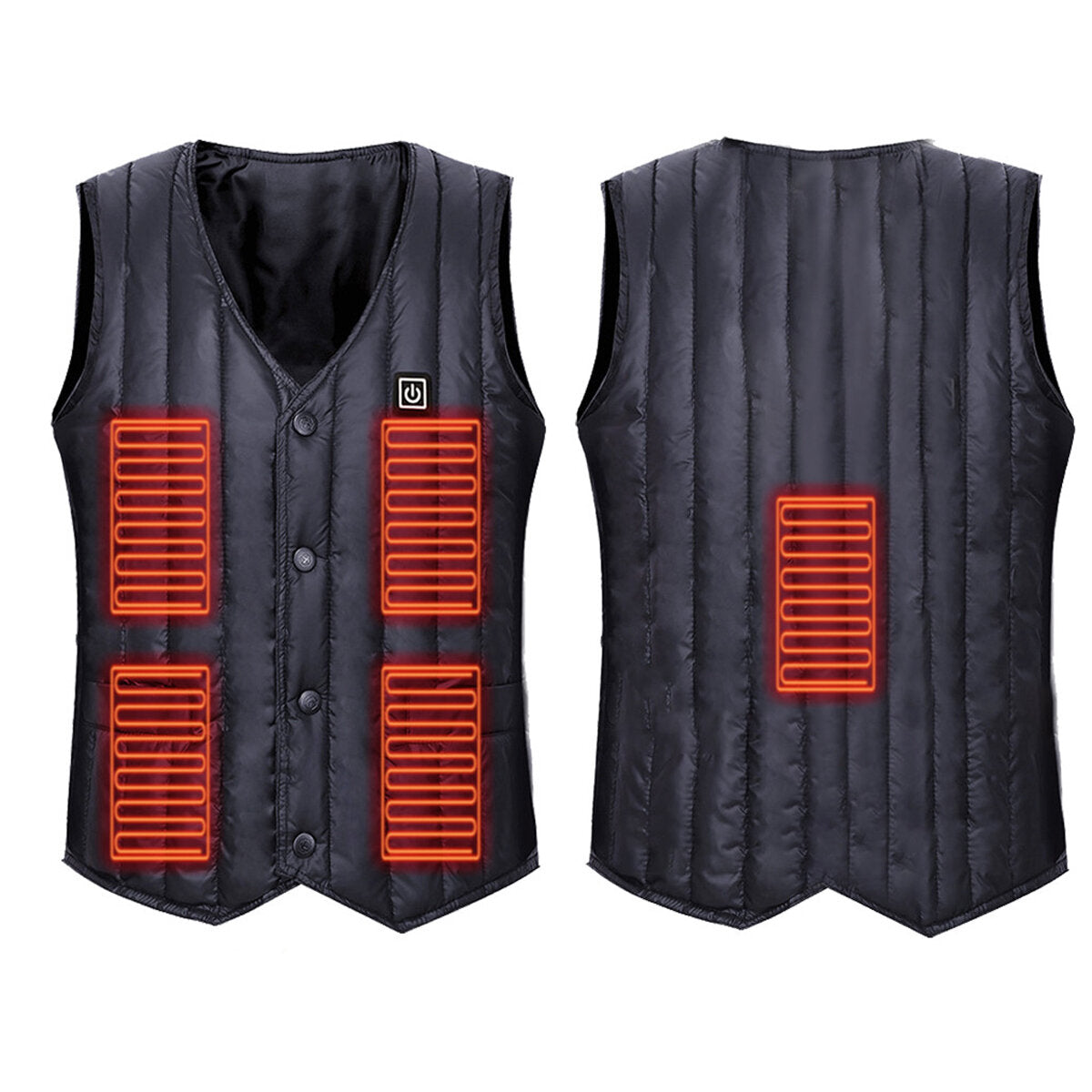 Men’s USB Heated Vest – Quilted Sleeveless Winter Layer with Adjustable Heat Control