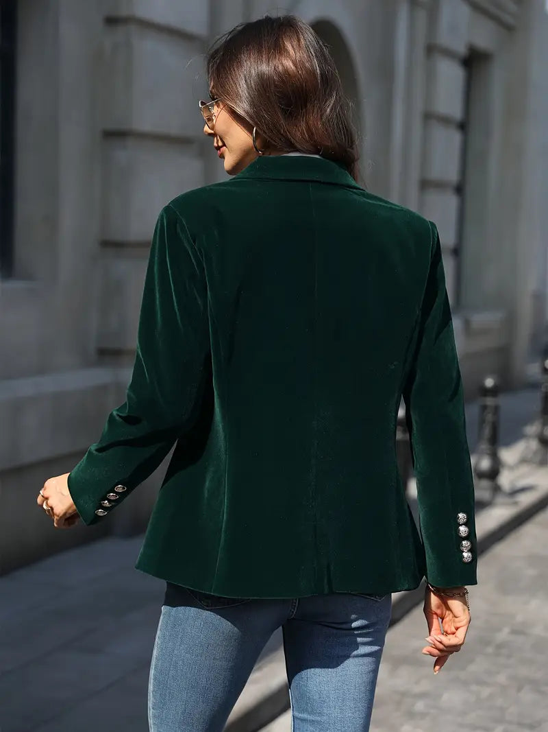 Women’s Tailored One-Button Blazer – Classic Office Jacket for Smart Casual and Occasion Wear