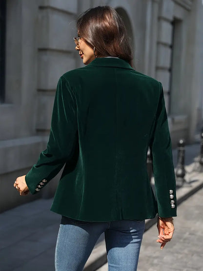Women’s Tailored One-Button Blazer – Classic Office Jacket for Smart Casual and Occasion Wear