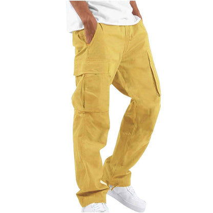 Men’s Multi-Pocket Cargo Trousers – Relaxed Workwear Pants for Everyday Utility