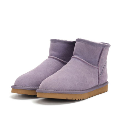 Women's Suede-Look Snow Boots - Chocolate