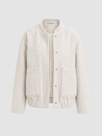 Women’s Textured Wool-Blend Coat – Relaxed Longline Winter Layer for Elegant Everyday Cold-Weather Styling