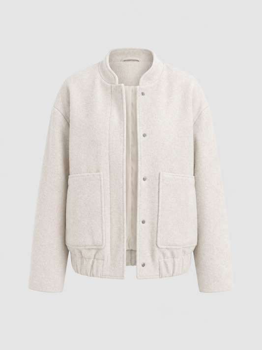 Women’s Textured Wool-Blend Coat – Relaxed Longline Winter Layer for Elegant Everyday Cold-Weather Styling