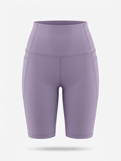 Women’s High-Waisted Cycling Shorts – Stretch Pocket Activewear for Training and Running
