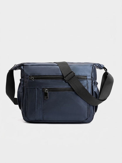 Men’s Multi-Pocket Nylon Crossbody Bag – Spacious Shoulder Messenger with Adjustable Strap and Zip Compartments