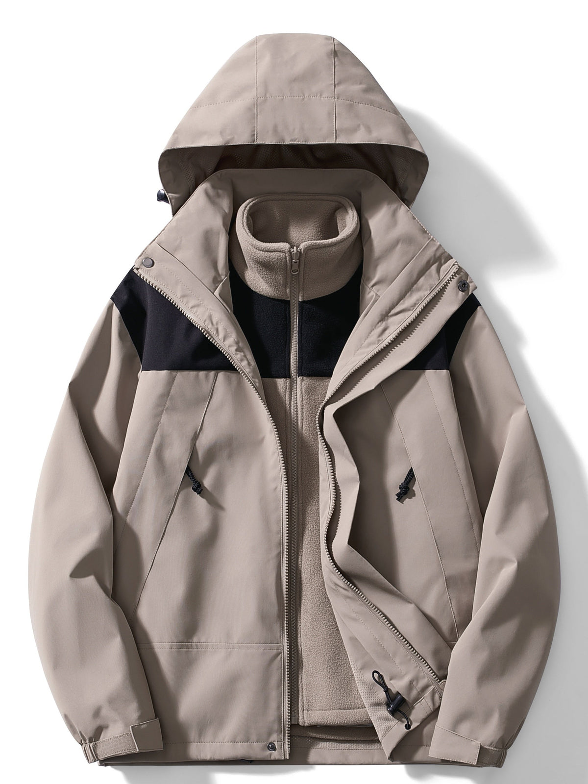 Women’s 3-in-1 Fleece-Lined Outdoor Jacket – Hooded Layer for Versatile Winter Wear