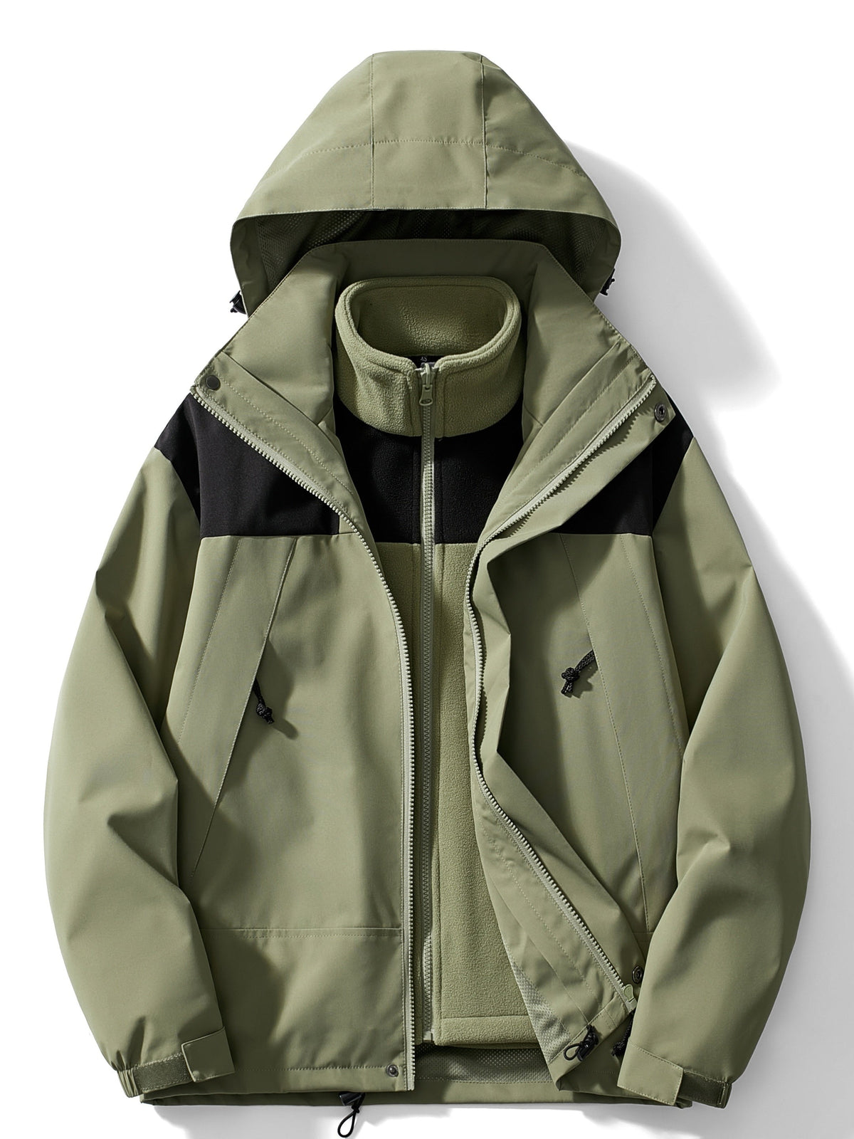 Women’s 3-in-1 Fleece-Lined Outdoor Jacket – Hooded Layer for Versatile Winter Wear