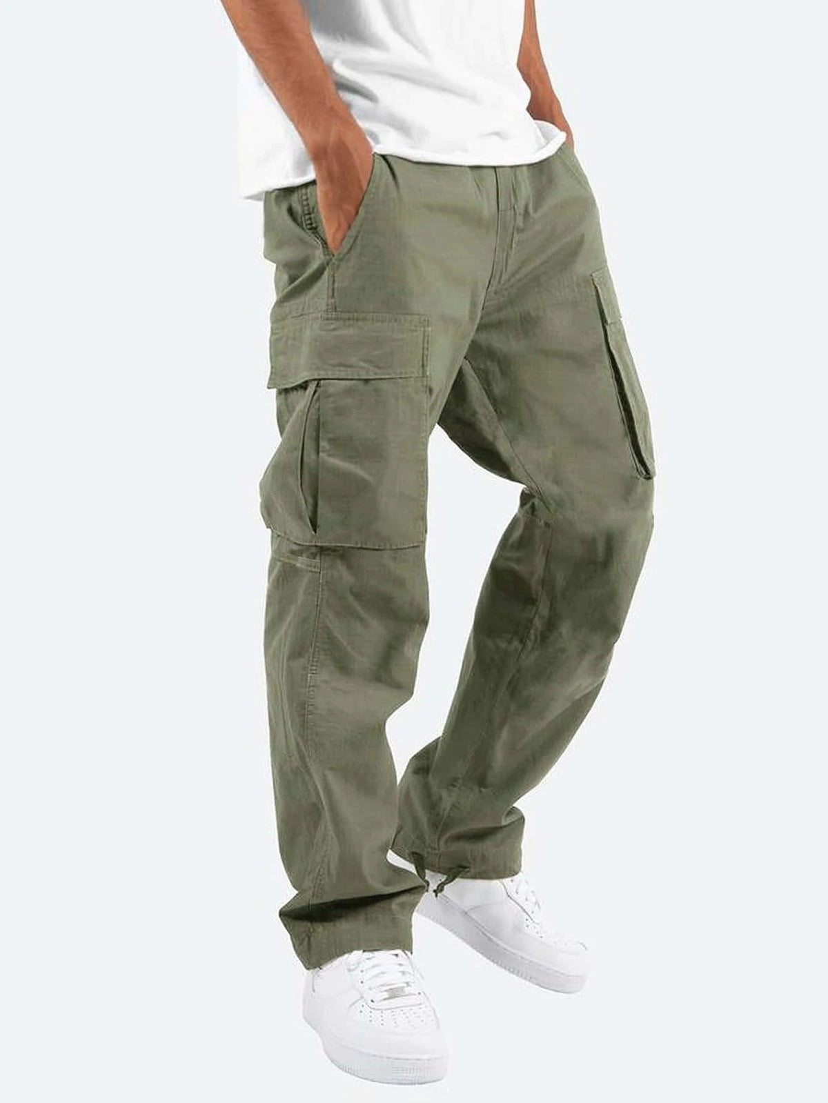Men’s Multi-Pocket Cargo Trousers – Relaxed Workwear Pants for Everyday Utility