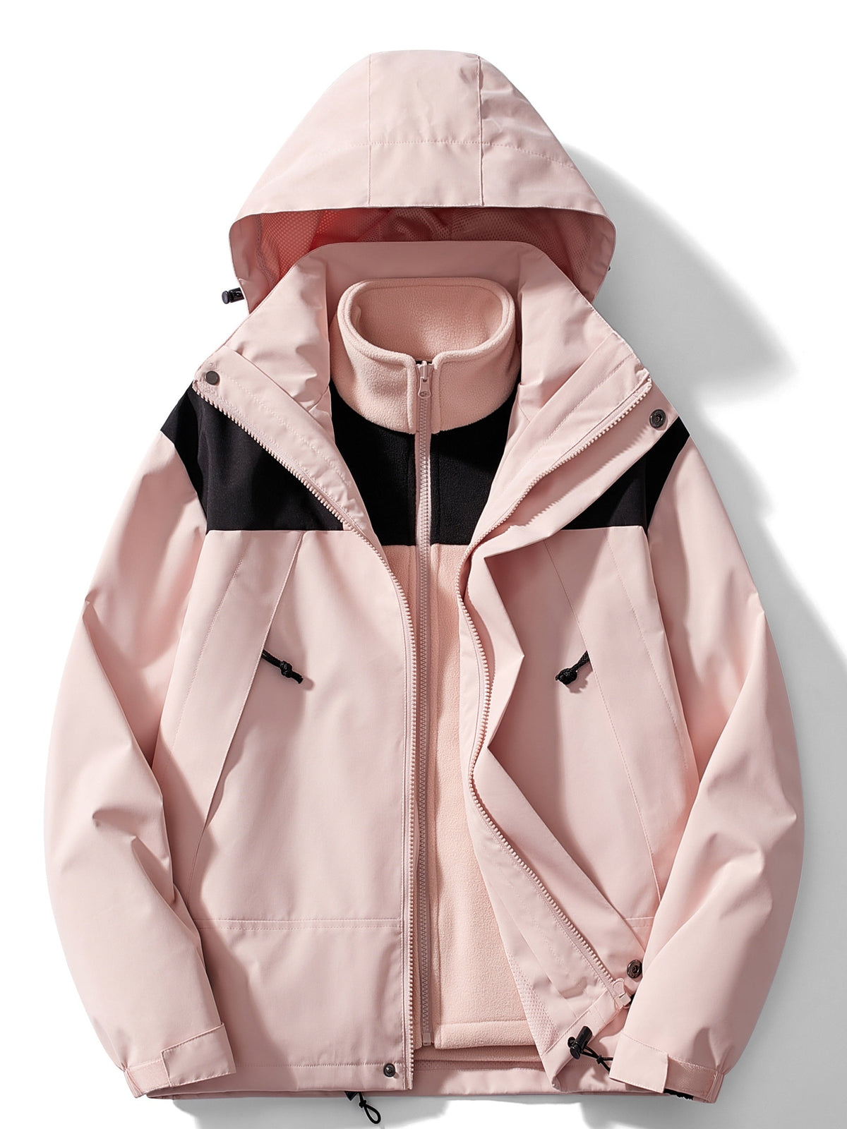 Women’s 3-in-1 Fleece-Lined Outdoor Jacket – Hooded Layer for Versatile Winter Wear