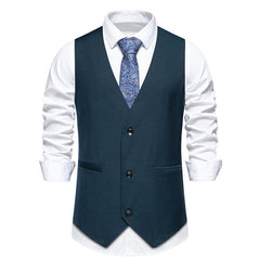 Men’s Tailored Formal Waistcoat – Slim-Fit Button-Front Vest for Weddings Business and Evening Events
