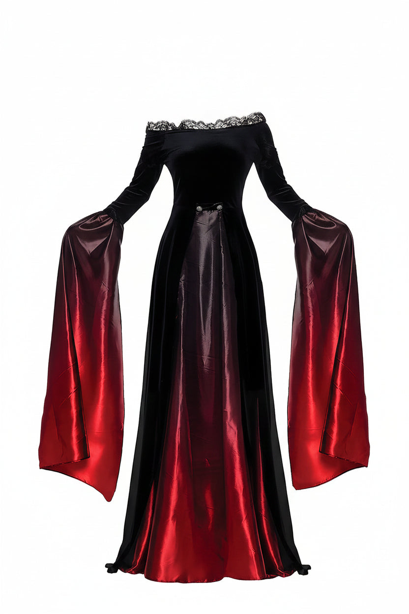 Women's Vampire Queen Ombré Dress Halloween Costume