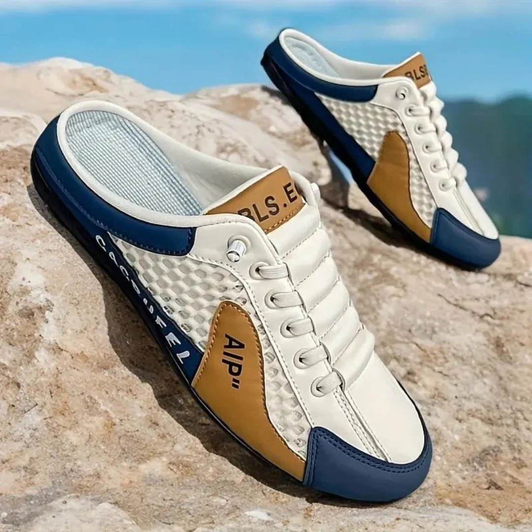 Men’s Breathable Slip-On Mule Sneakers – Lightweight Casual Shoes for Summer and Travel