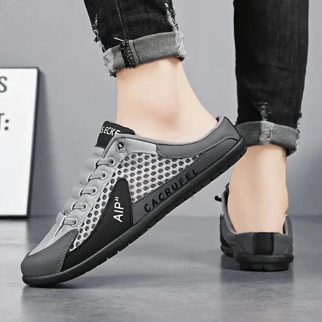 Men’s Breathable Slip-On Mule Sneakers – Lightweight Casual Shoes for Summer and Travel