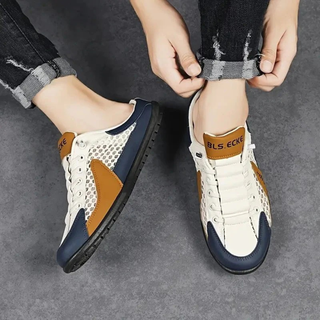 Men’s Breathable Slip-On Mule Sneakers – Lightweight Casual Shoes for Summer and Travel